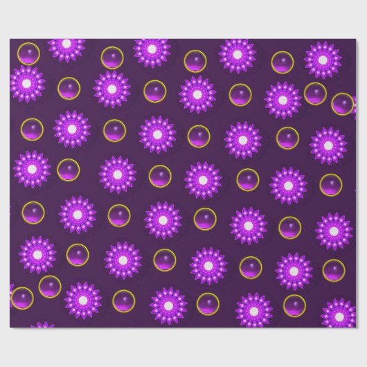 EXTRAVAGANTE FLÜSSE MIT GEMSTONES GESCHENKPAPIER (Flach)