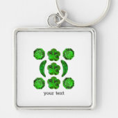 Extravagante Form Emerald Gemstone Art Green Schlüsselanhänger (Vorne)