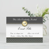 Extravagante formale Einladung (Stehend Vorderseite)