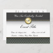 Extravagante formale Einladung (Vorne/Hinten)