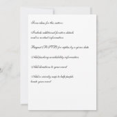 Extravagante formale Einladung (Rückseite)