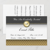 Extravagante formale Einladung (Vorne/Hinten)