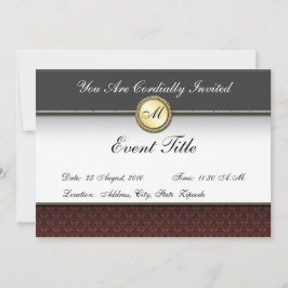 Extravagante formale Einladung für ein Monogramm