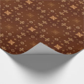 Extravagante Formen auf Brown Geschenkpapier (Ecke)