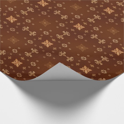 Extravagante Formen auf Brown Geschenkpapier (Ecke)