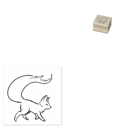 Extravagante Fox-Briefmarke Gummistempel (Stempel)