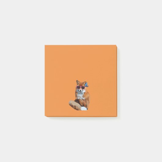 Extravagante Fox-Nachhinweise Post-it Klebezettel (Vorderseite)
