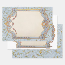 Extravagante Französisch Vintage Frame Blue Gold S