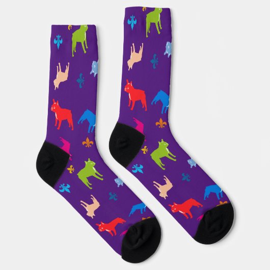 Extravagante französische Bulldog-Socken Socken (Rechts)