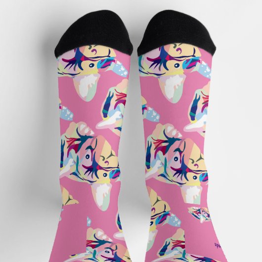Extravagante französische Bulldogs Socken (Oben)