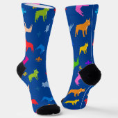 Extravagante französische Bulldogs Socken (Gewinkelt)