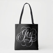 Extravagante Freude an der Weihnachtskalligraphie  Tasche (Vorderseite)
