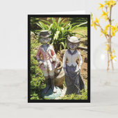 Extravagante Füchse, leere Karte (Gelbe Blume)