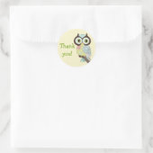 Extravagante Funky Owl Danke Stickers (Tasche)