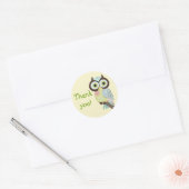 Extravagante Funky Owl Danke Stickers (Umschlag)