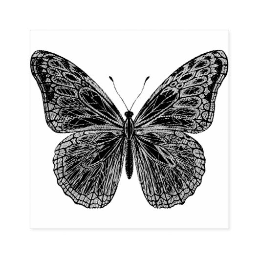 Extravagante Geblüht Butterfly-Kautschuk-Briefmark Gummistempel (Prägung)