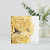 Extravagante Gelbe Rosen Einladung zum Hochzeitsta (Stehend Vorderseite)
