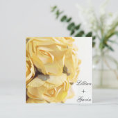 Extravagante Gelbe Rosen Hochzeitsreise Einladung (Stehend Vorderseite)