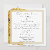 Extravagante Gelbe Rosen Hochzeitsreise Einladung (Rückseite)