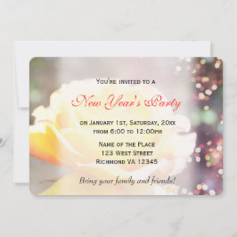 Extravagante gelbe Rosenblüte Blume Neujahr Party Einladung