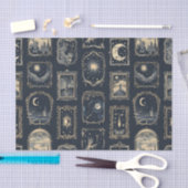 Extravagante Gerahmte Himmelsbilder auf blauem Hin Seidenpapier (Handwerk)