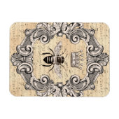Extravagante Gerahmte Queen Bee auf Sheet Music Magnet (Horizontal)