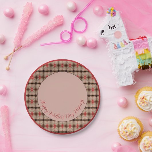 Extravagante geschwungene Skripttypografie Pappteller (Party)