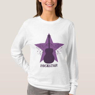 Extravagante Gitarren-Star-Wirbel Shirt der Frauen