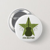 Extravagante Gitarren-Star-Wirbel-Taste, grün Button (Vorne & Hinten)