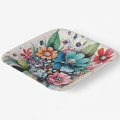 Extravagante Glam-Blume Edelsteine und funkelnde J Pappteller (Gewinkelt)