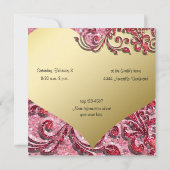 Extravagante Glitzer-Goldherzvalentine-Einladung Einladung