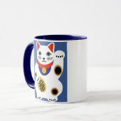 Extravagante glückliche Katzen-Tasse Tasse (Vorderseite Links)