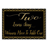 Extravagante Gold Bunco Table Card #2 Tischnummer (Vorderseite)