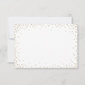 Extravagante Gold Stars Hochzeit RSVP Card (Rückseite)