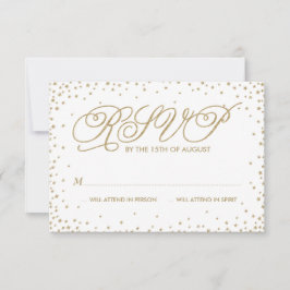 Extravagante Gold Stars Hochzeit RSVP Card Karte