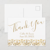 Extravagante Goldbriefe Dankeschön-Karte Postkarte (Vorne/Hinten)