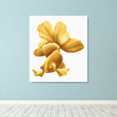 Extravagante Goldfisch-Zwergkanwanen Leinwanddruck (Insitu (Holzboden))