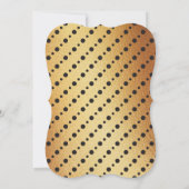 Extravagante Goldfoil Tuxedo Bachelor Party Einladung (Rückseite)