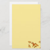 extravagante Goldgoldfishschwimmen im Aquarium Briefpapier (Vorne/Hinten)