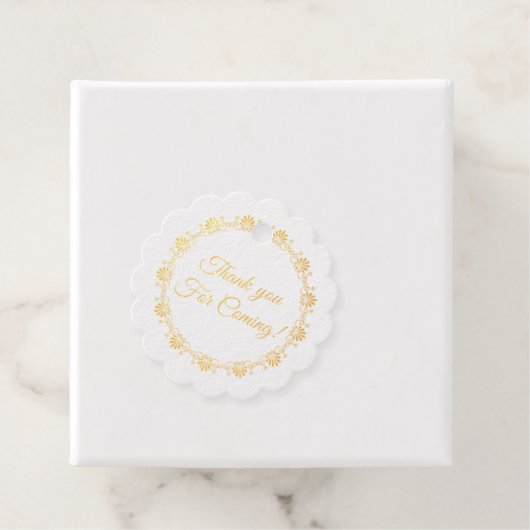 Extravagante Goldgrenze Danke Monogram Wedding Geschenkanhänger (Mit Box)