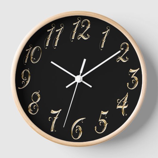 Extravagante Goldnummern Uhr (Vorderseite)