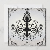 Extravagante Gothic Bats Halloween Hochzeitseinlad Einladung (Rückseite)