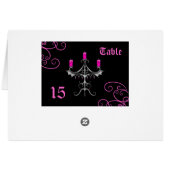 Extravagante gotische Candelabra Hochzeit Tischnum (Rückseite Horizontal)