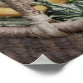 Extravagante Gourds im Korbgeflecht Foto Poster (Ecke)