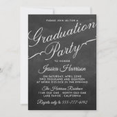 Extravagante Graduierungspartei für Typografie Einladung (Vorderseite)