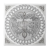 Extravagante Graukadukusschwester Fliese (Vorderseite)