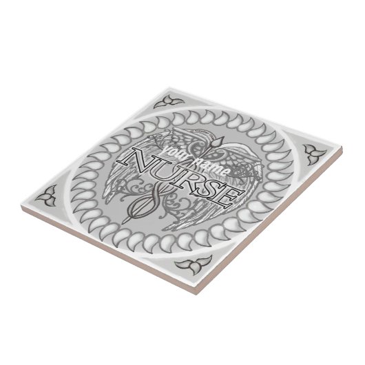 Extravagante Graukadukusschwester Fliese (Seite)