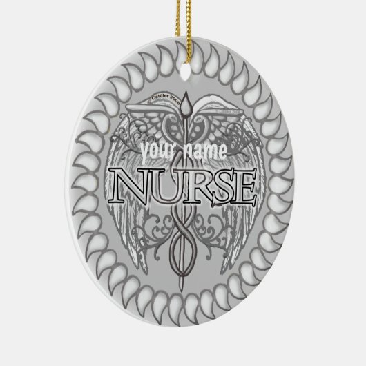 Extravagante Graukadukusschwester Keramik Ornament (Rechts)