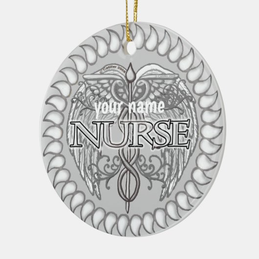 Extravagante Graukadukusschwester Keramik Ornament (Links)