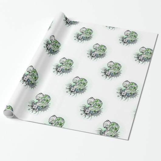Extravagante großartige Dane-Illustration Geschenkpapier (Ungerollt)